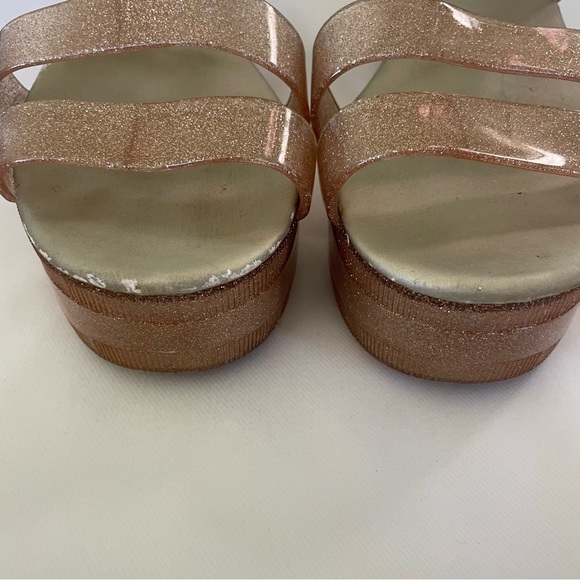 Aldo Shoes Aldo Rose Gold Pink Glitter Sparkly Platform 9s Y2k